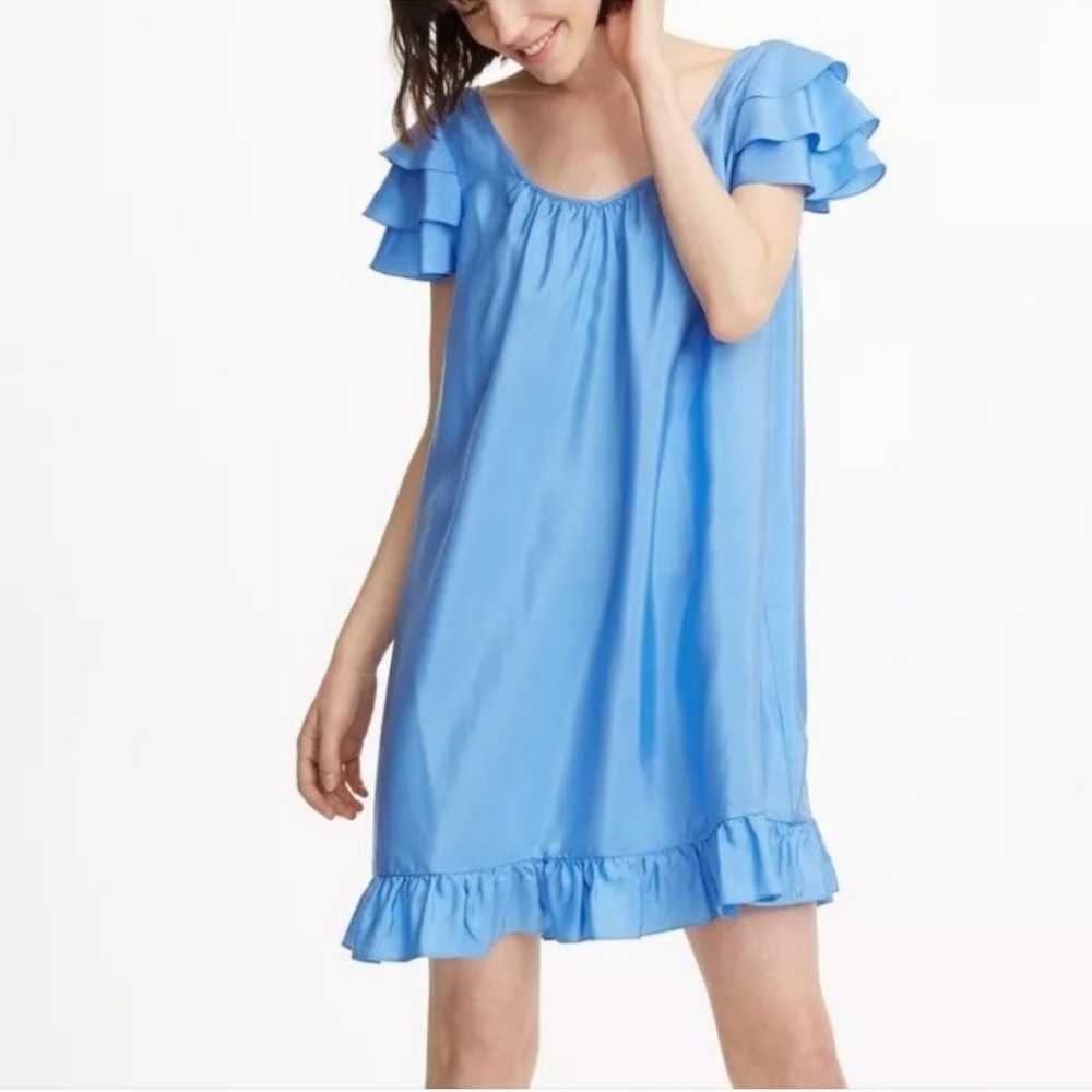 👗Club Monaco Blue Silk Dress